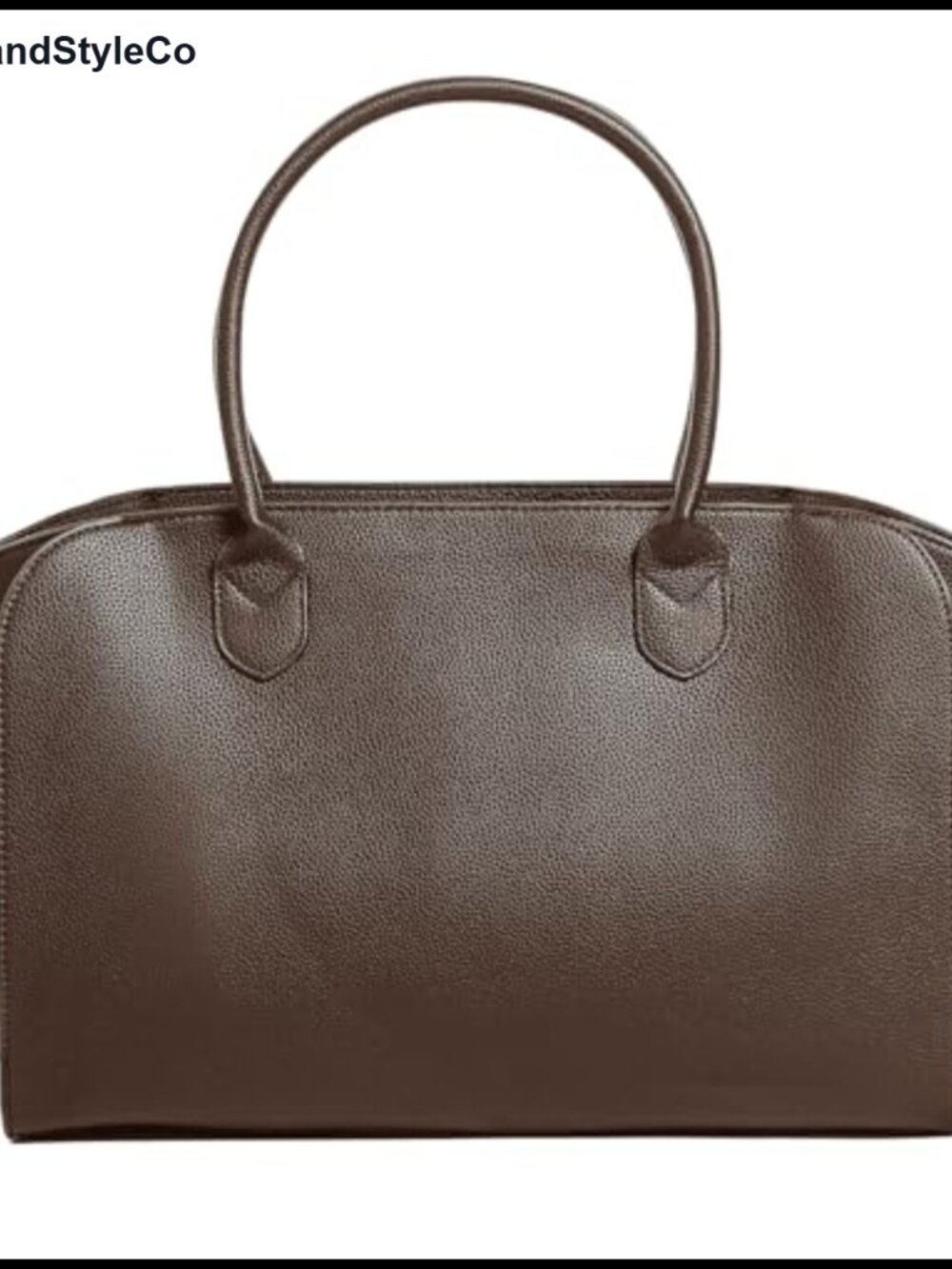 Vegan Leather Laptop Tote Bag Multiple Pockets Zipper Work Shoulder Purse